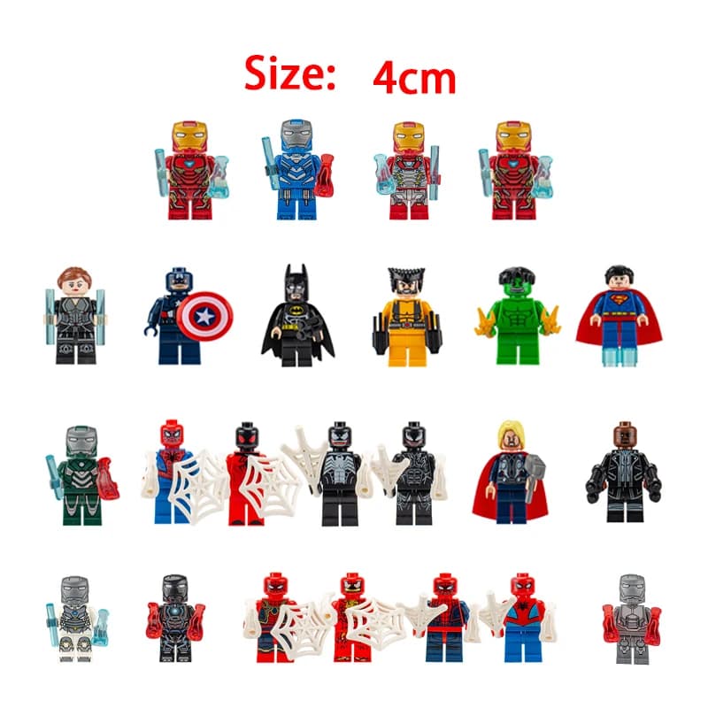 Kalendarz adwentowy, 24 figurki, postacie Marvel, Disney, Minecraft, Pokemon, idealny na świąteczny prezent