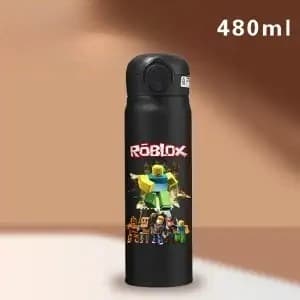 !!! HIT !!! Roblox'owa butelka na wodę z praktyczną blokadą zamknięcia, bez ryzyka wycieku, łatwe mycie, stylowe i praktyczne akcesorium każdego fana ROBLOX, HIT