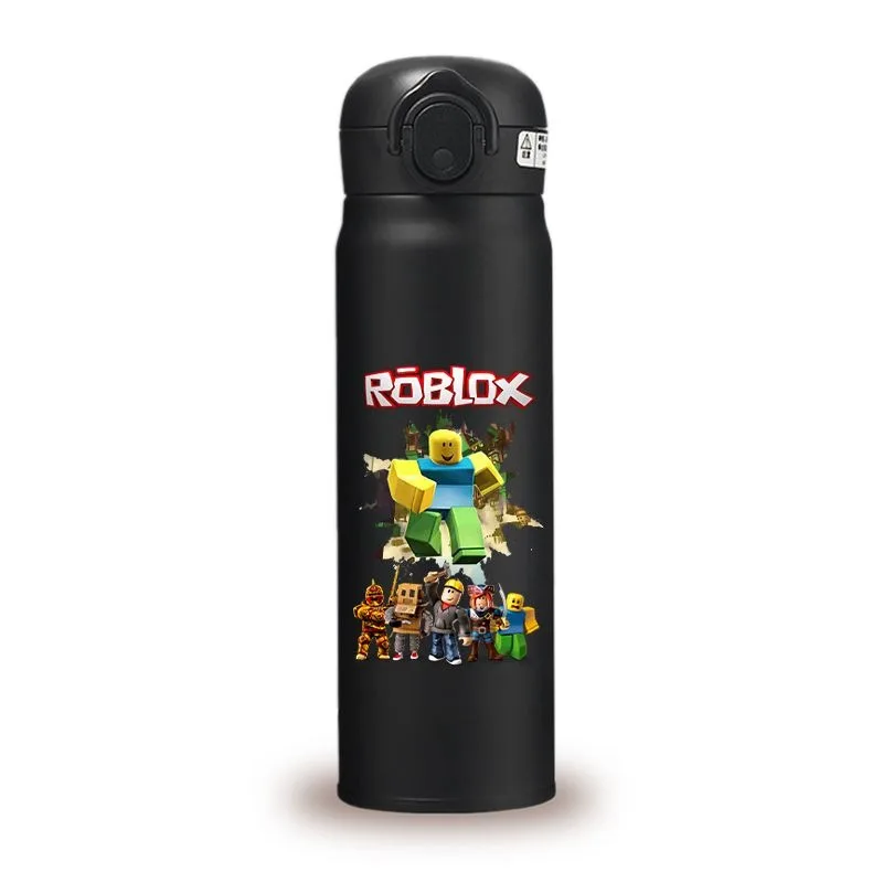 !!! HIT !!! Roblox'owa butelka na wodę z praktyczną blokadą zamknięcia, bez ryzyka wycieku, łatwe mycie, stylowe i praktyczne akcesorium każdego fana ROBLOX, HIT