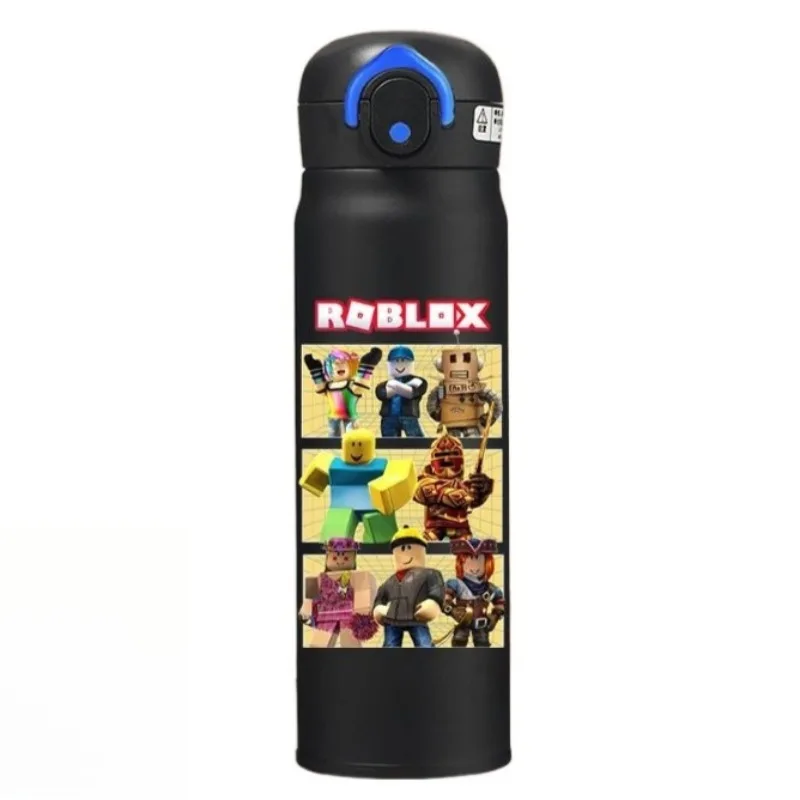 !!! HIT !!! Roblox'owa butelka na wodę z praktyczną blokadą zamknięcia, bez ryzyka wycieku, łatwe mycie, stylowe i praktyczne akcesorium każdego fana ROBLOX, HIT